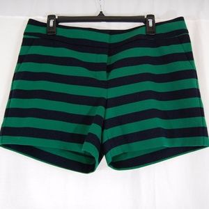 NWOT Stretchy Green & Navy Striped Shorts and blazer